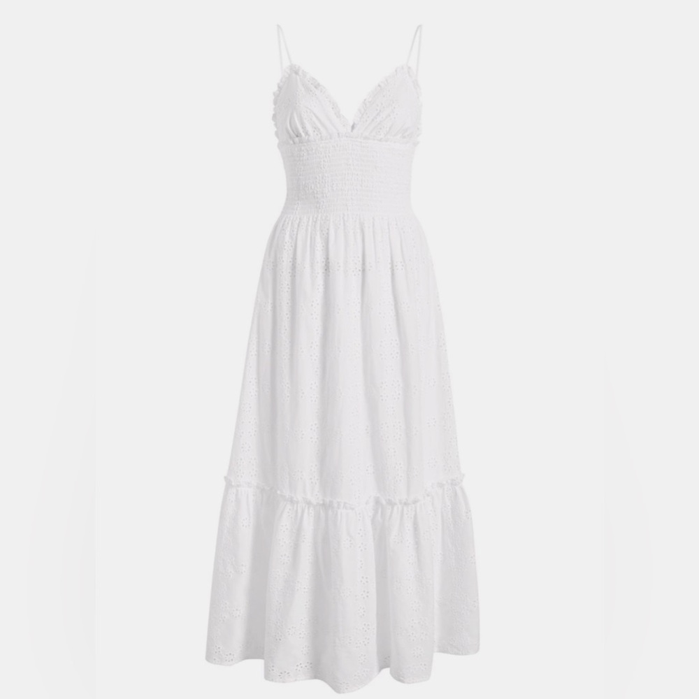 Hill House Home Women's The Eyelet Dottie Nap Dress In White Eyelet